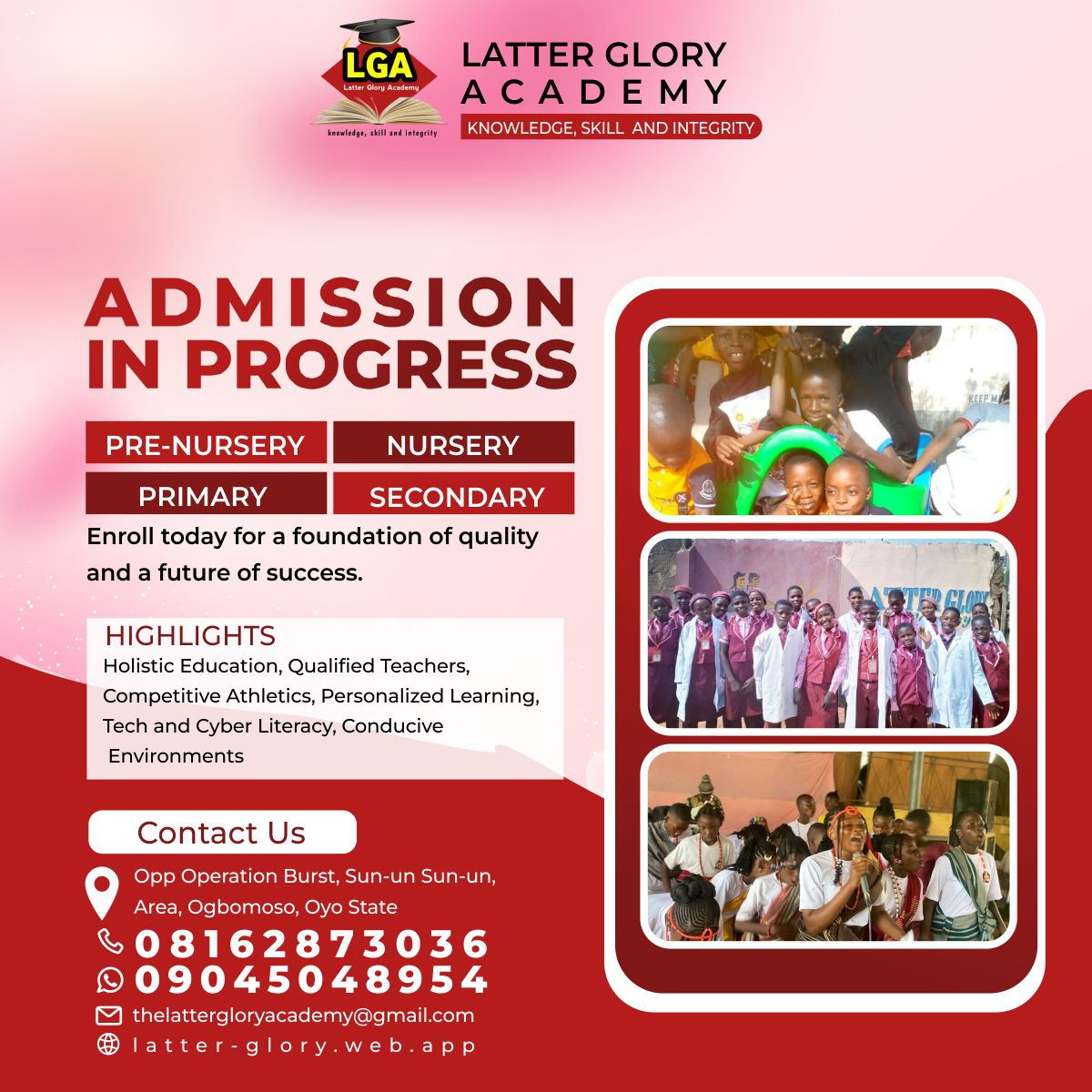 School Excellence Showcase - Latter Glory Academy highlights